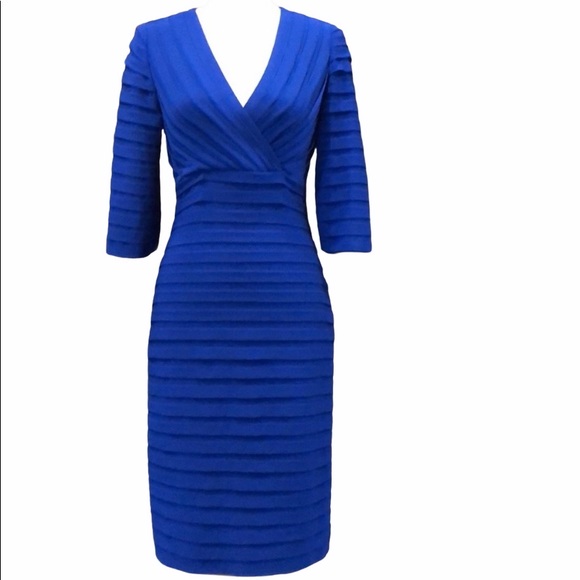 Stunning Adrianna Papell Dress, Blue Body con sz 6 - Picture 2 of 16